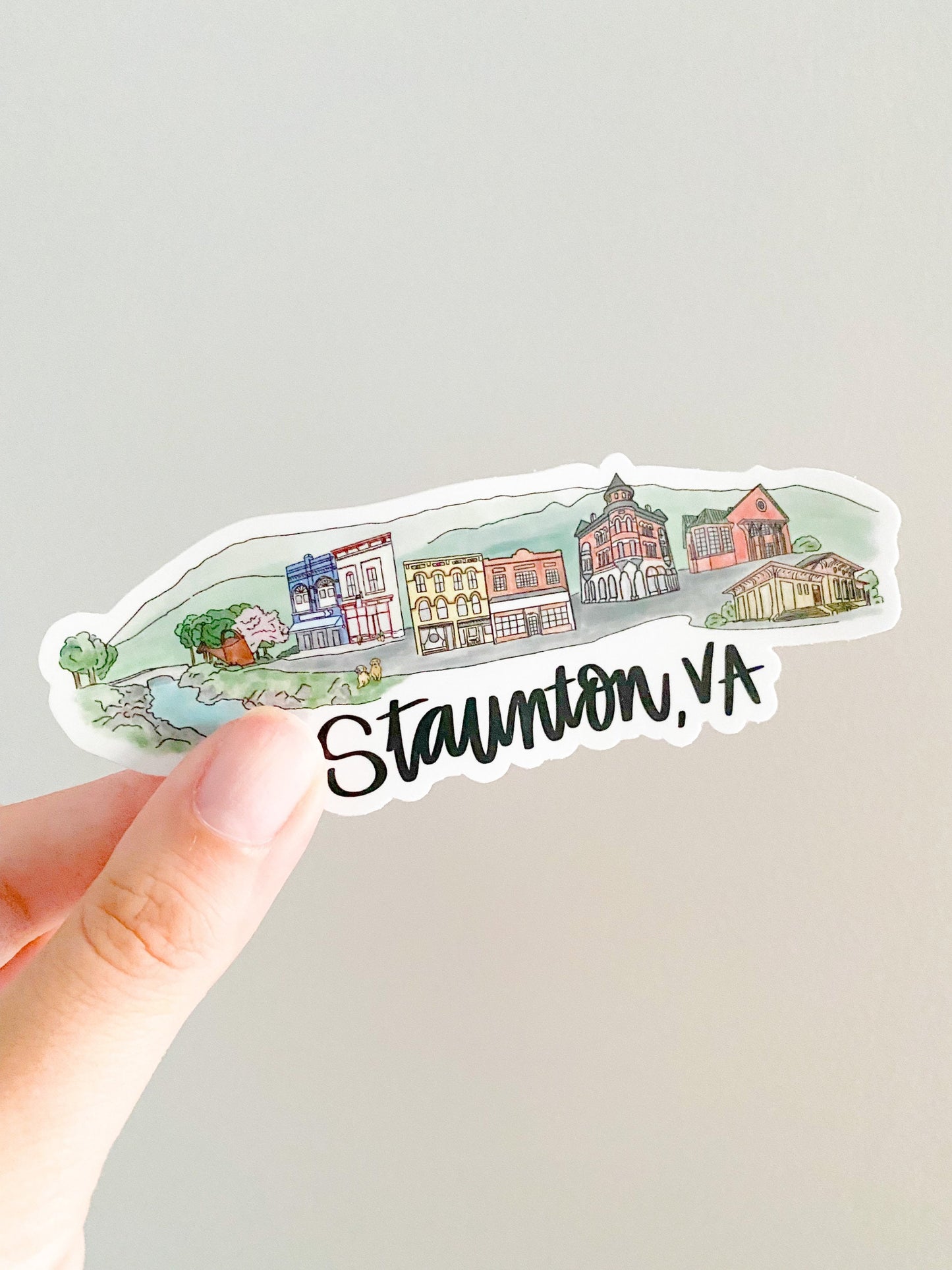 Staunton Virginia Skyline sticker