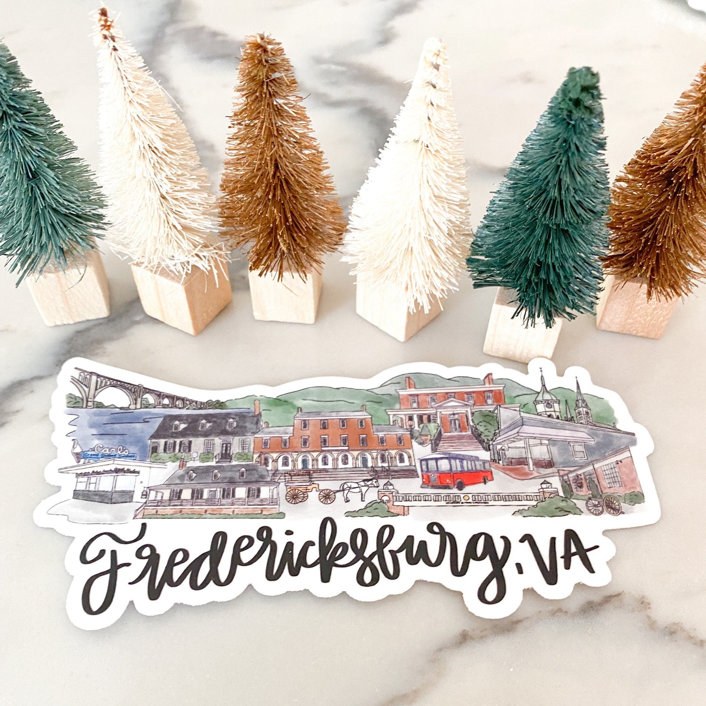 Fredericksburg Virginia Skyline sticker