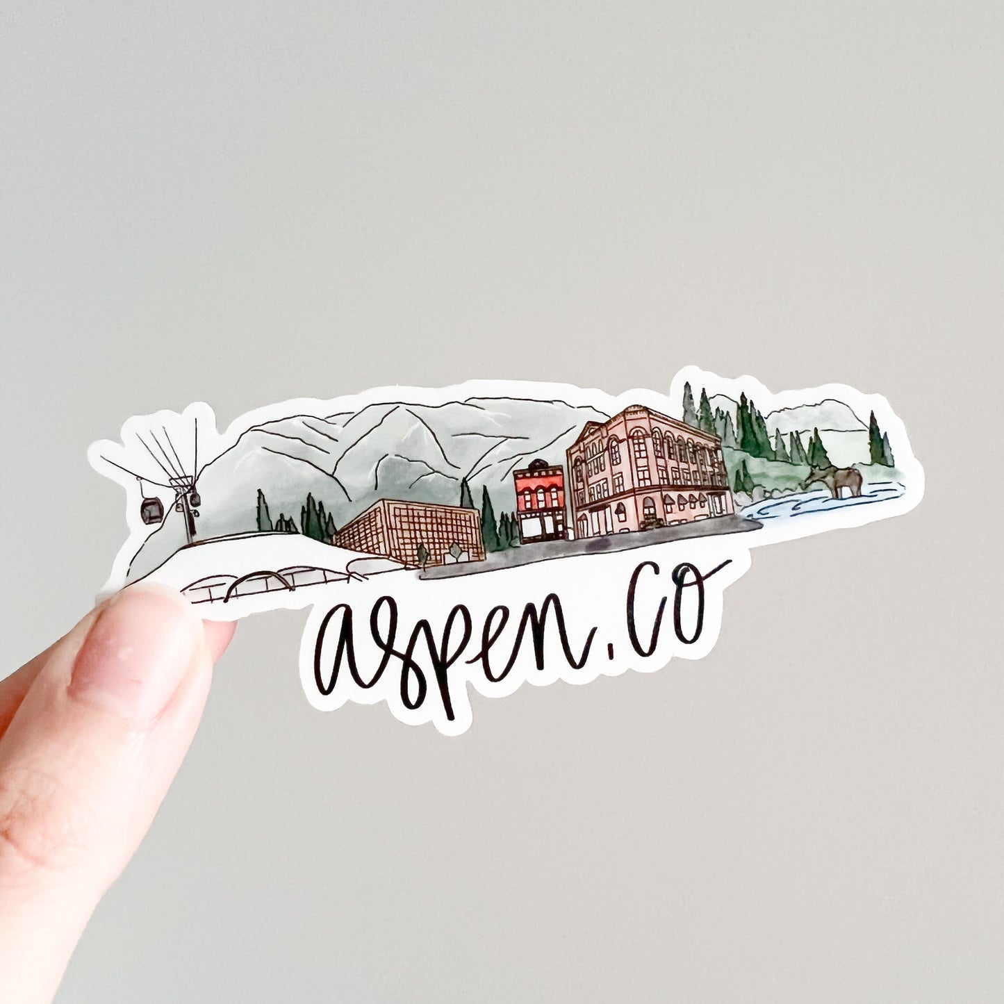 Aspen Colorado Skyline/landmark sticker