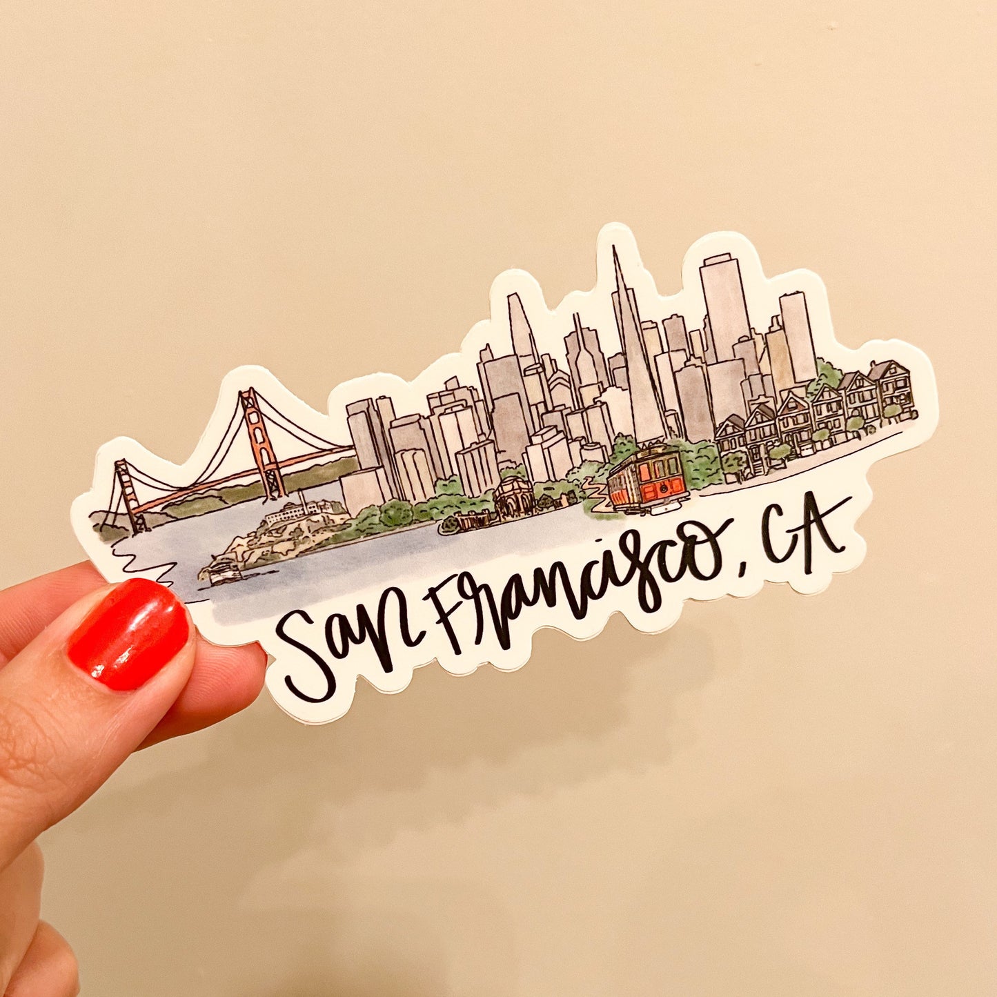 San Francisco California Skyline sticker