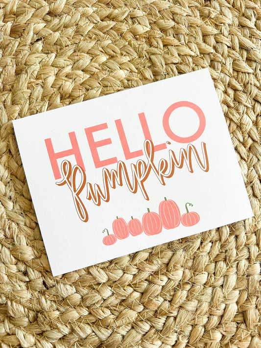 Hello pumpkin - Fall Collection Greeting card