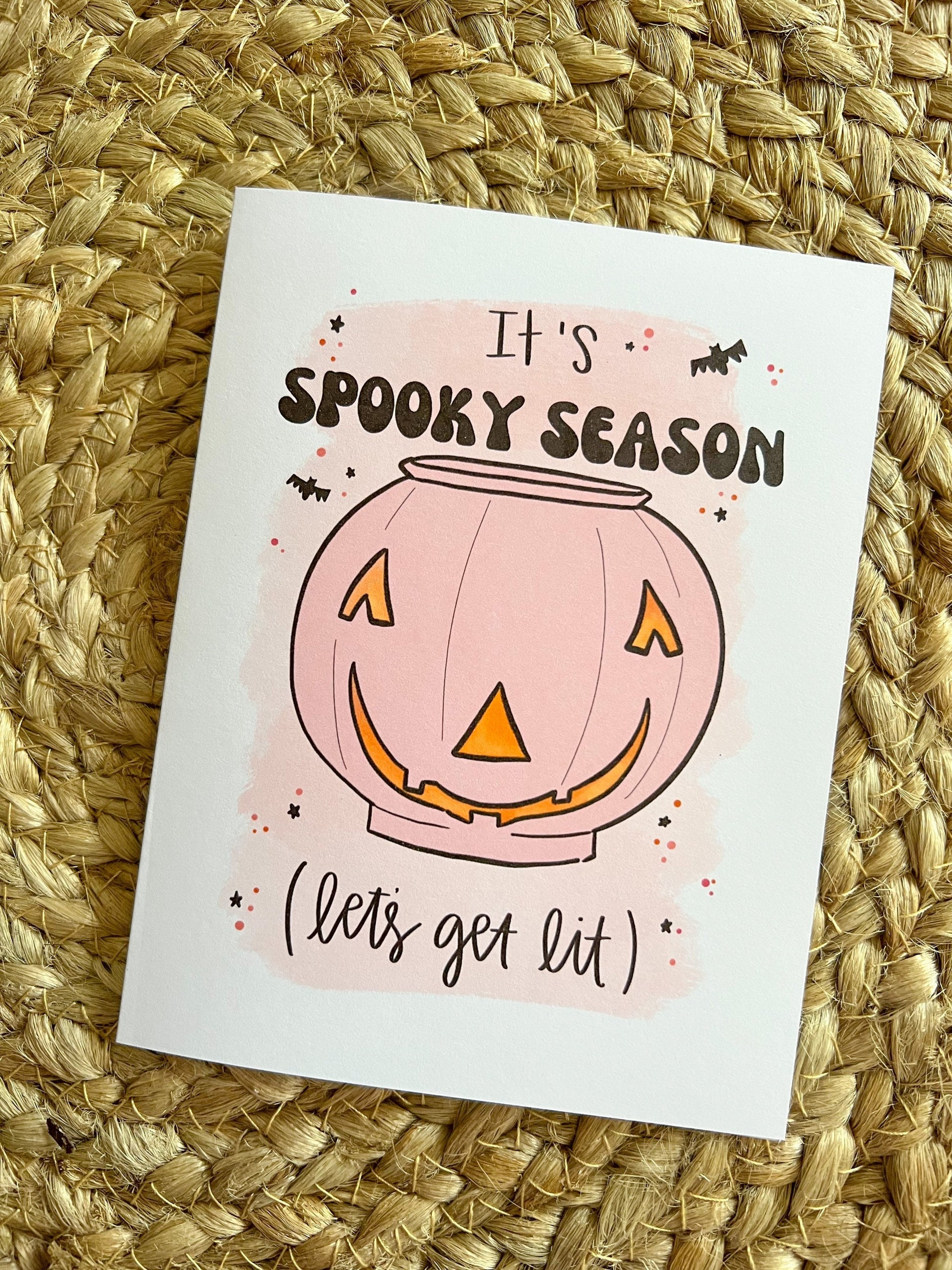 Spooky Season let’s get lit- Fall Collection Greeting card