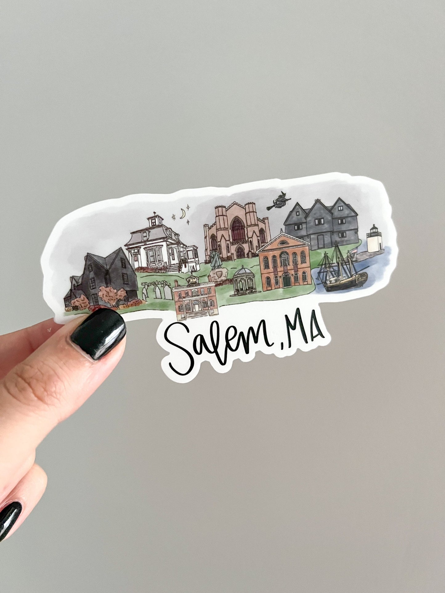 Salem,MA skyline sticker