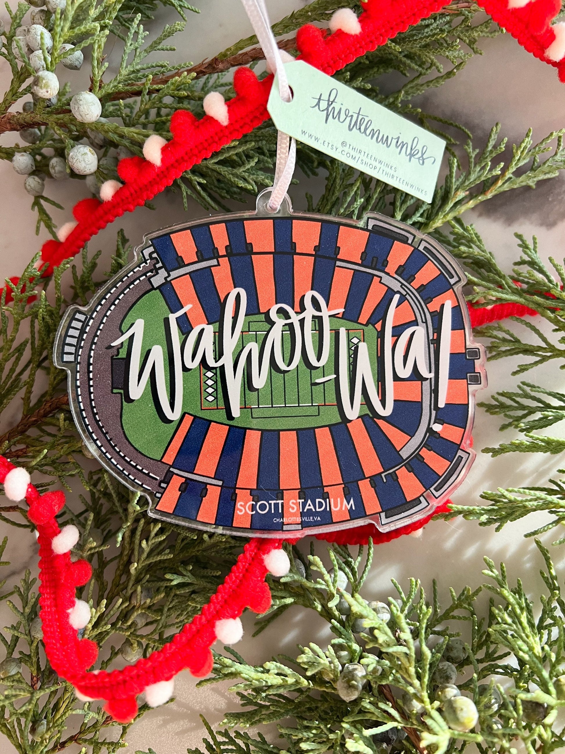 Scott Stadium- UVA - Charlottesville VA (Virginia) acrylic ornament