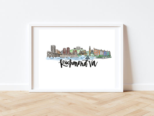 Richmond, VA Skyline Print