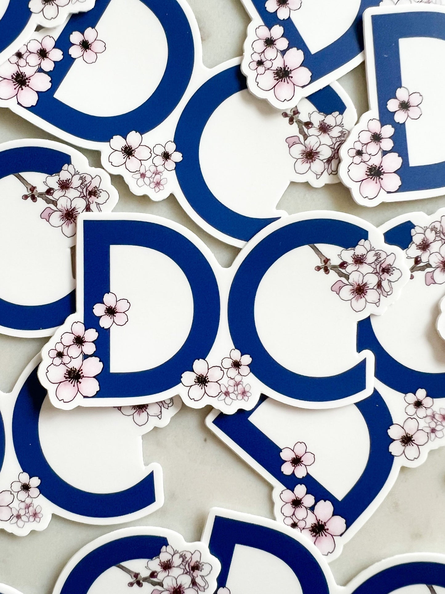 DC - District of Columbia state flower sticker - Cherry Blossom