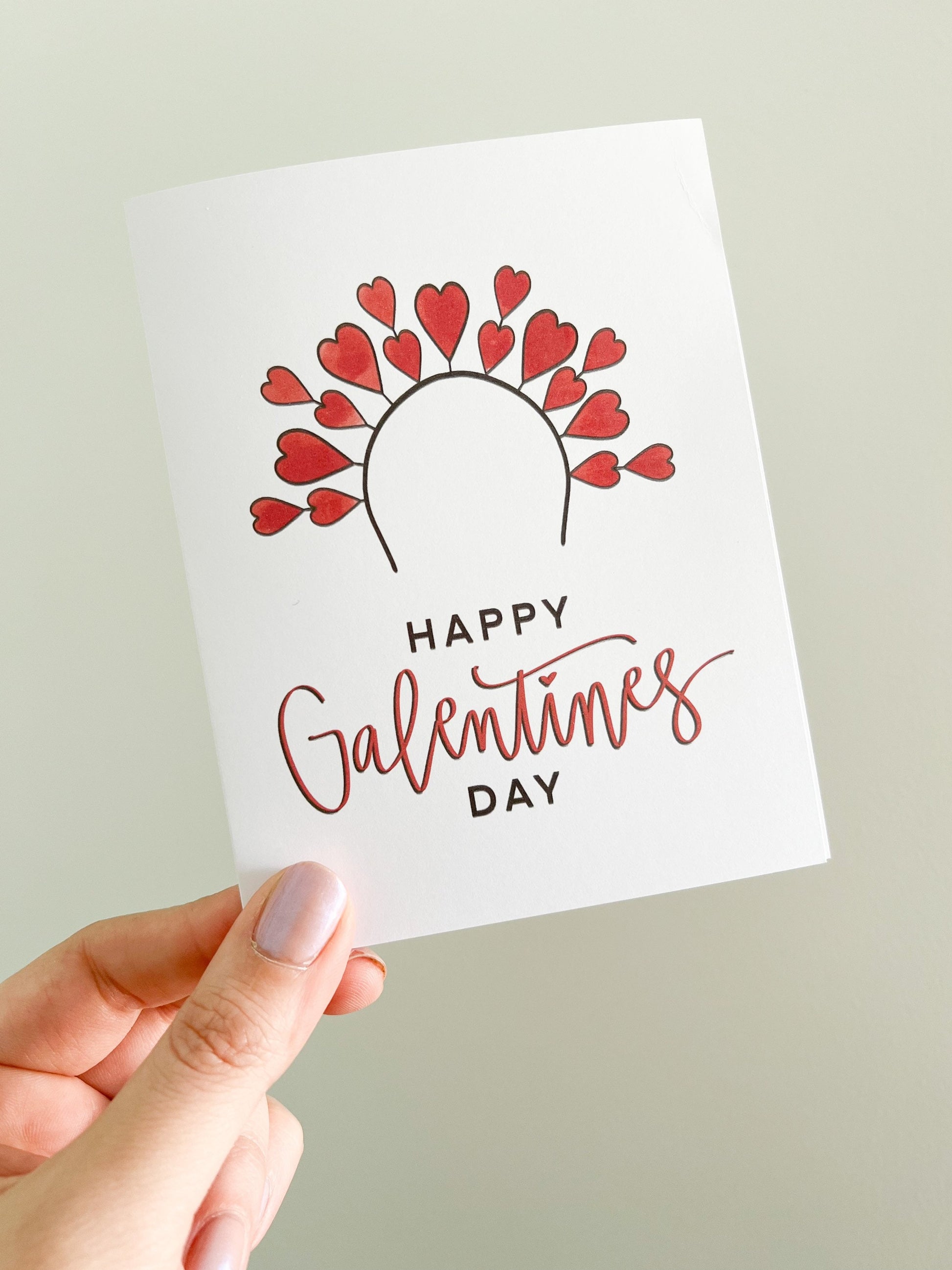 Heart tiara Galentine’s Day - Valentine’s Day card