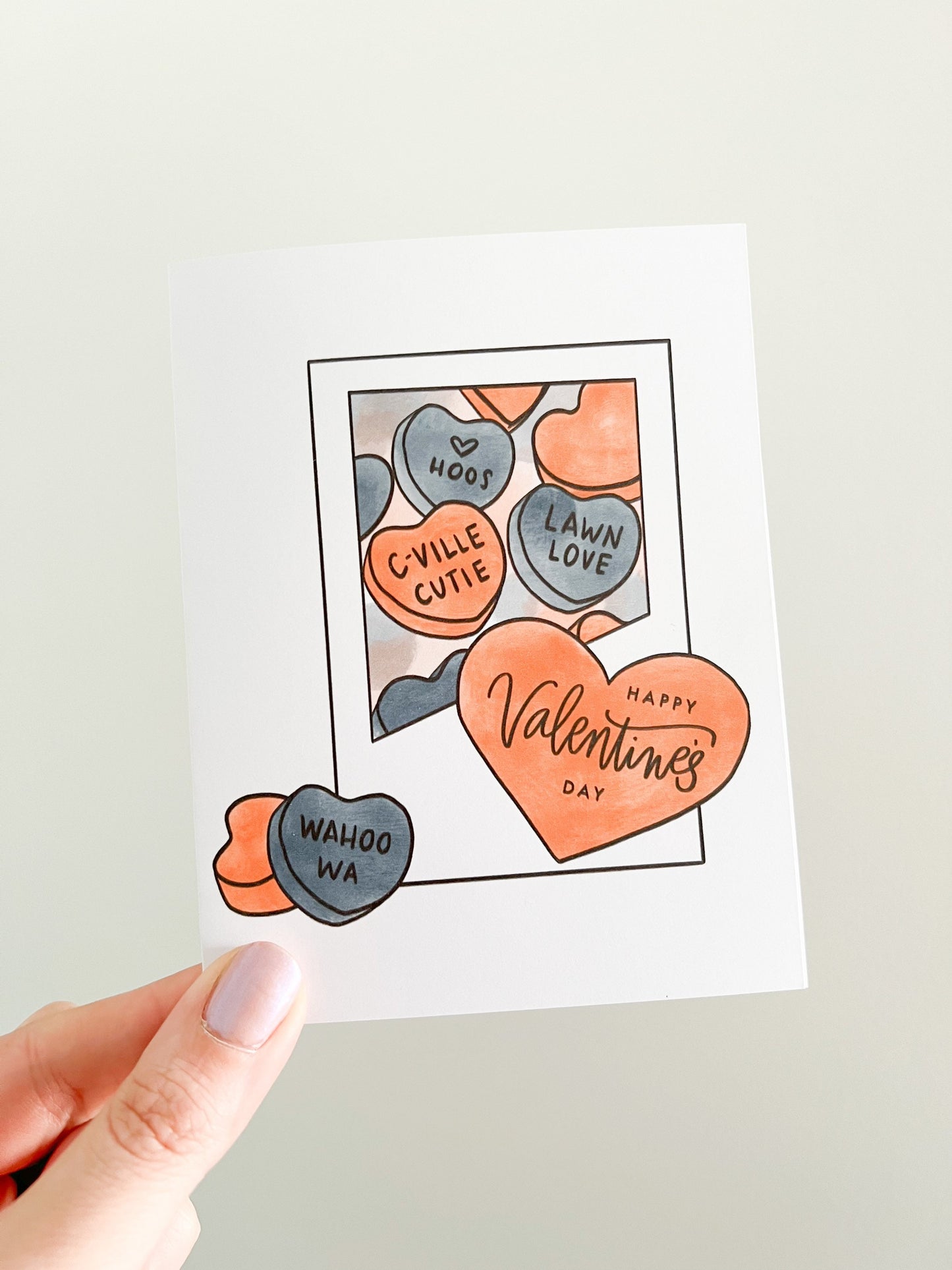 Charlottesville candy hearts - Valentine’s Day card - UVA - Virginia