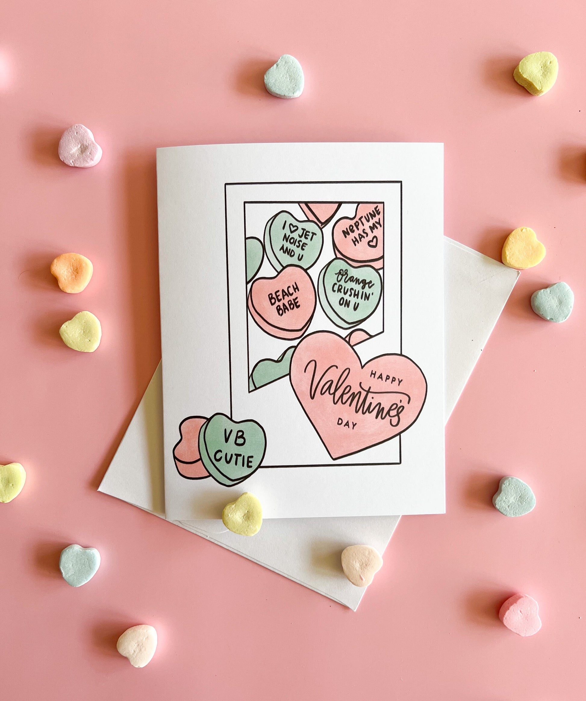 Virginia Beach conversation hearts - Valentine’s Day card - Va Beach