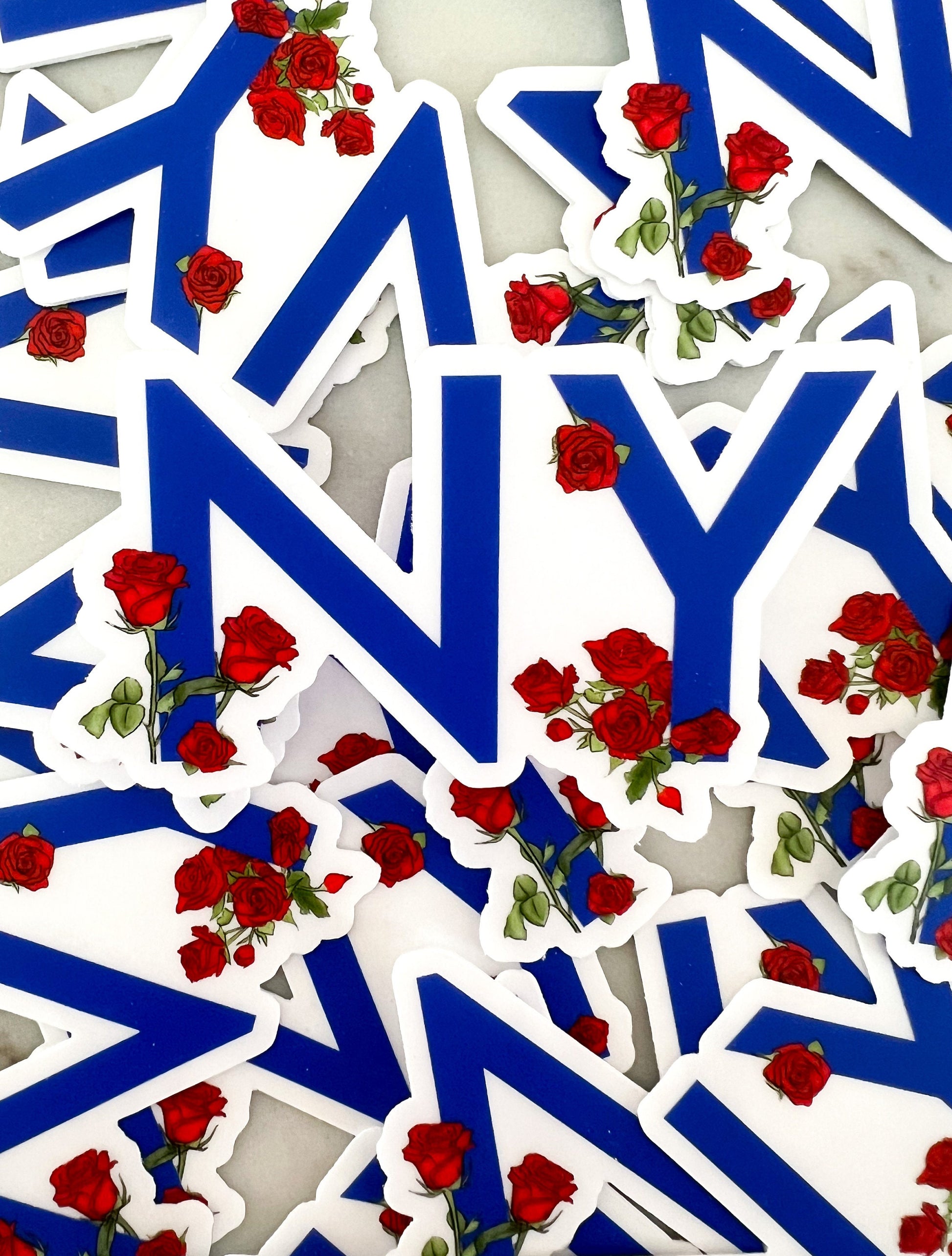 NY - State Flower Sticker - New York - Red Rose - New York Sticker