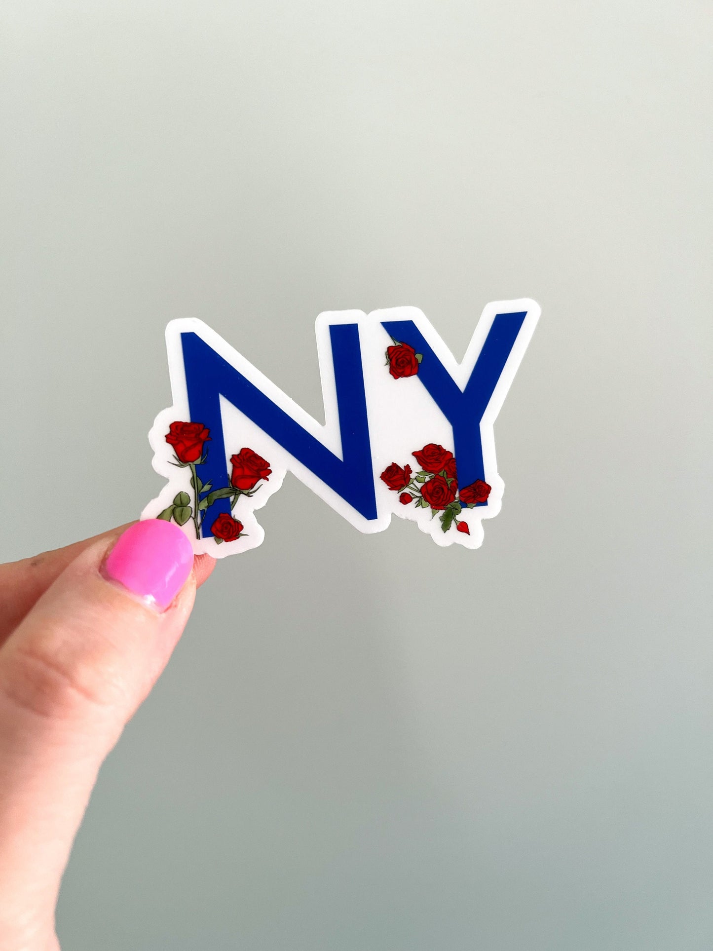 NY - State Flower Sticker - New York - Red Rose - New York Sticker