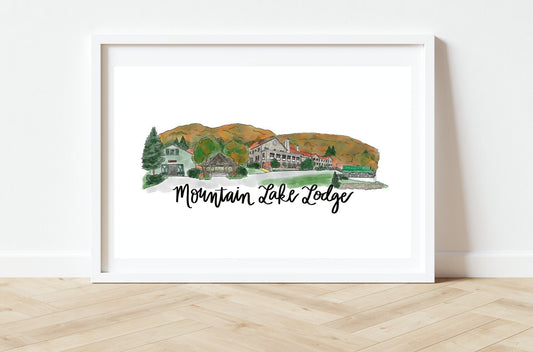 Mountain Lake Lodge, Virginia, VA Skyline Print
