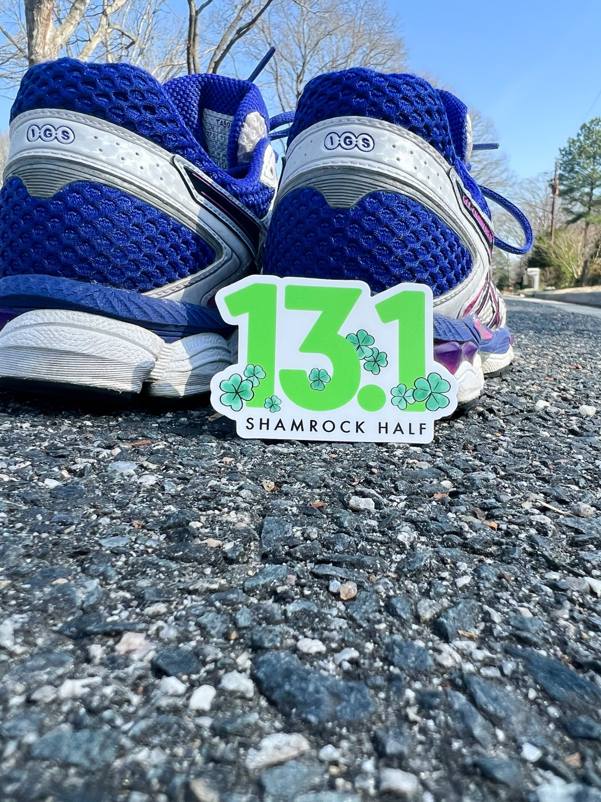 Shamrock half marathon sticker - 13.1 -Virginia Beach , runner sticker, race sticker