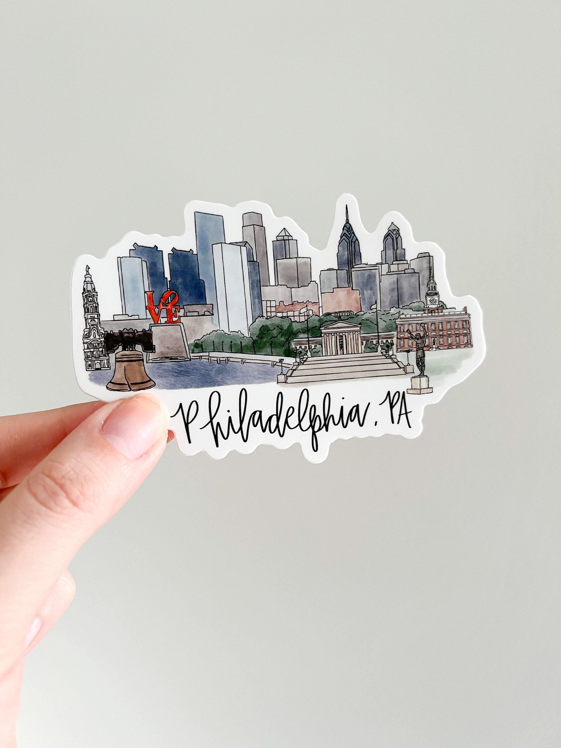 Philadelphia PA -Pennsylvania - Skyline sticker