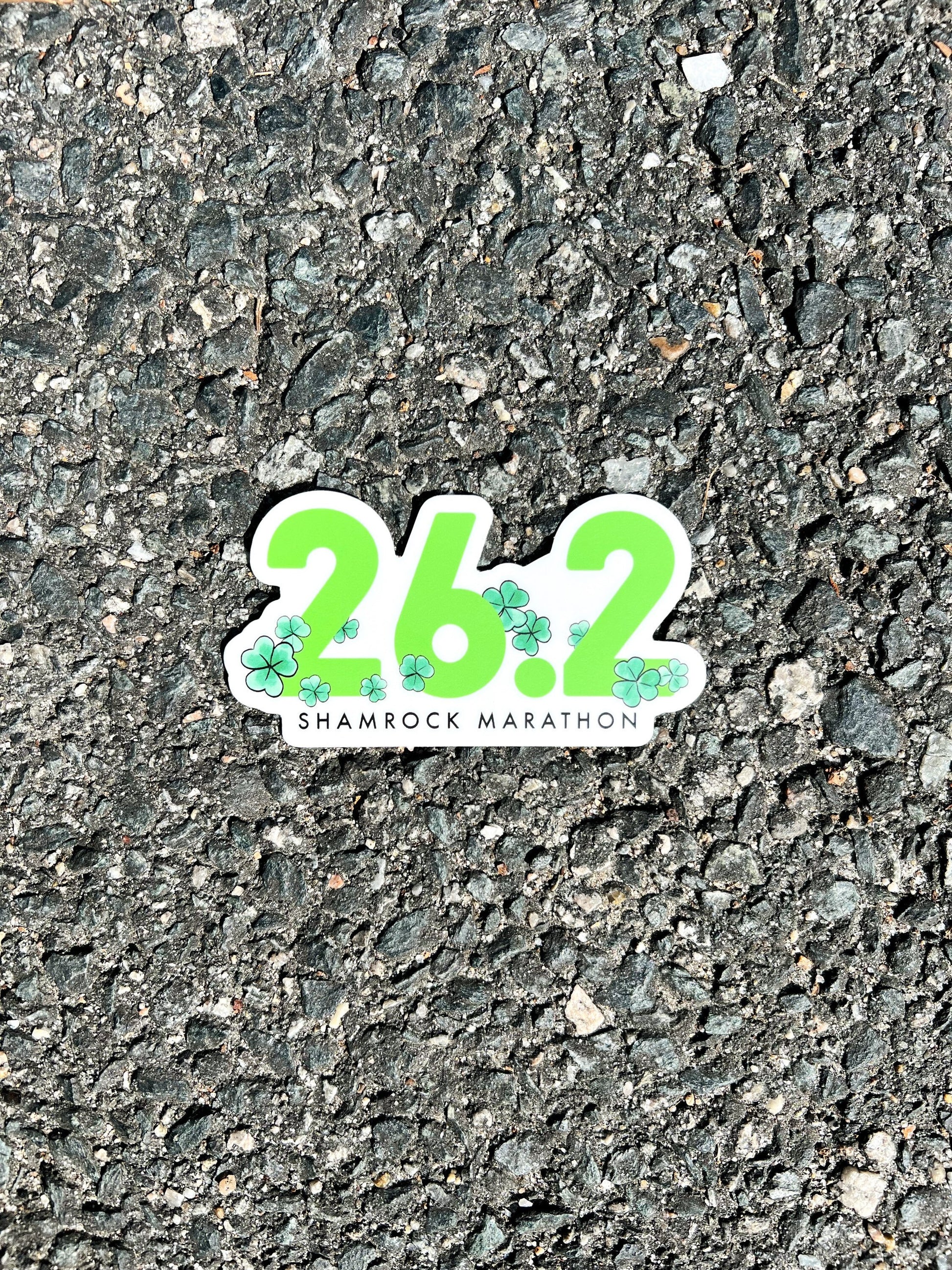Shamrock marathon sticker - 26.2 -Virginia Beach , runner sticker, race sticker