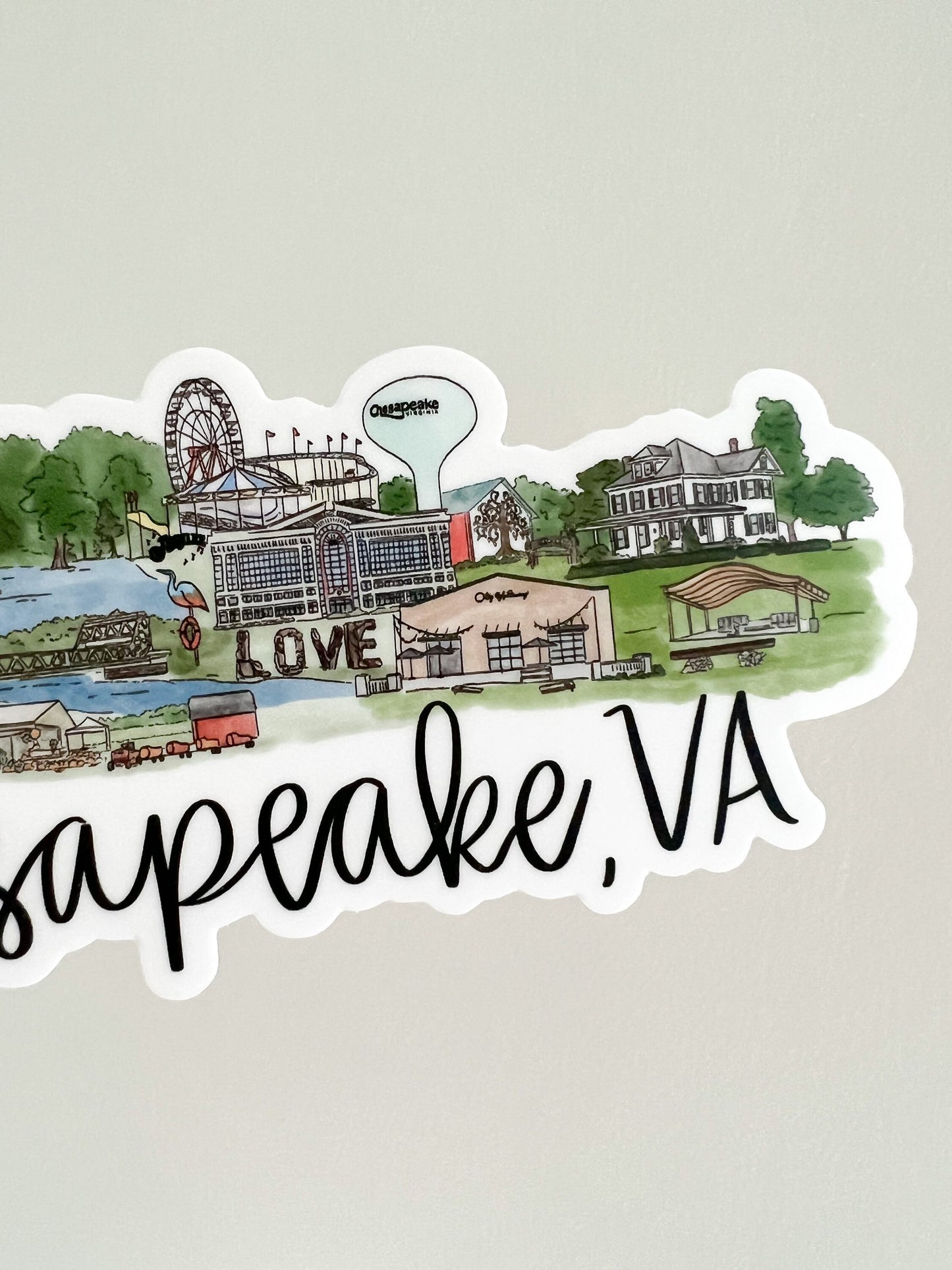 Chesapeake Virginia Skyline/landmark sticker