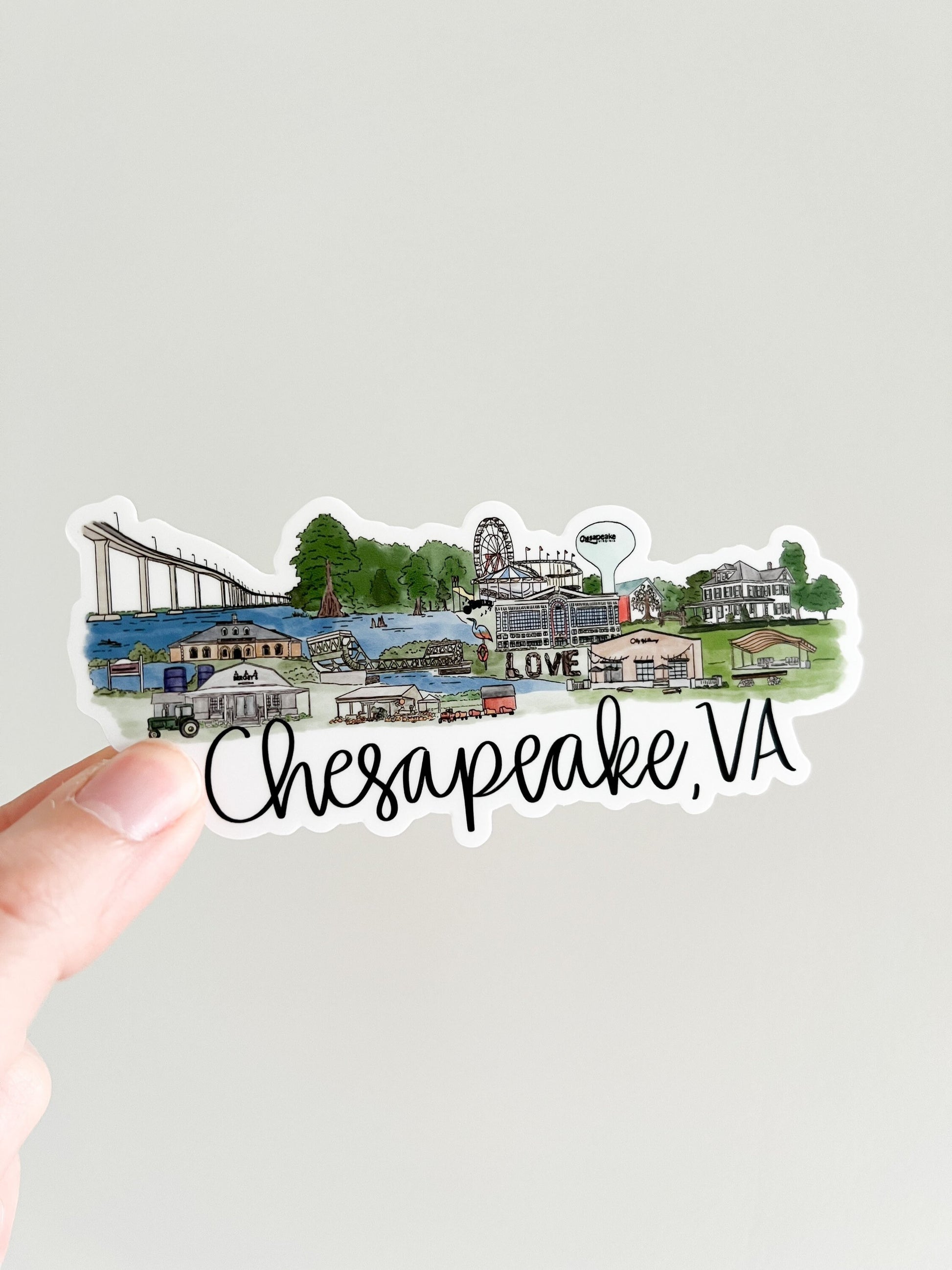 Chesapeake Virginia Skyline/landmark sticker
