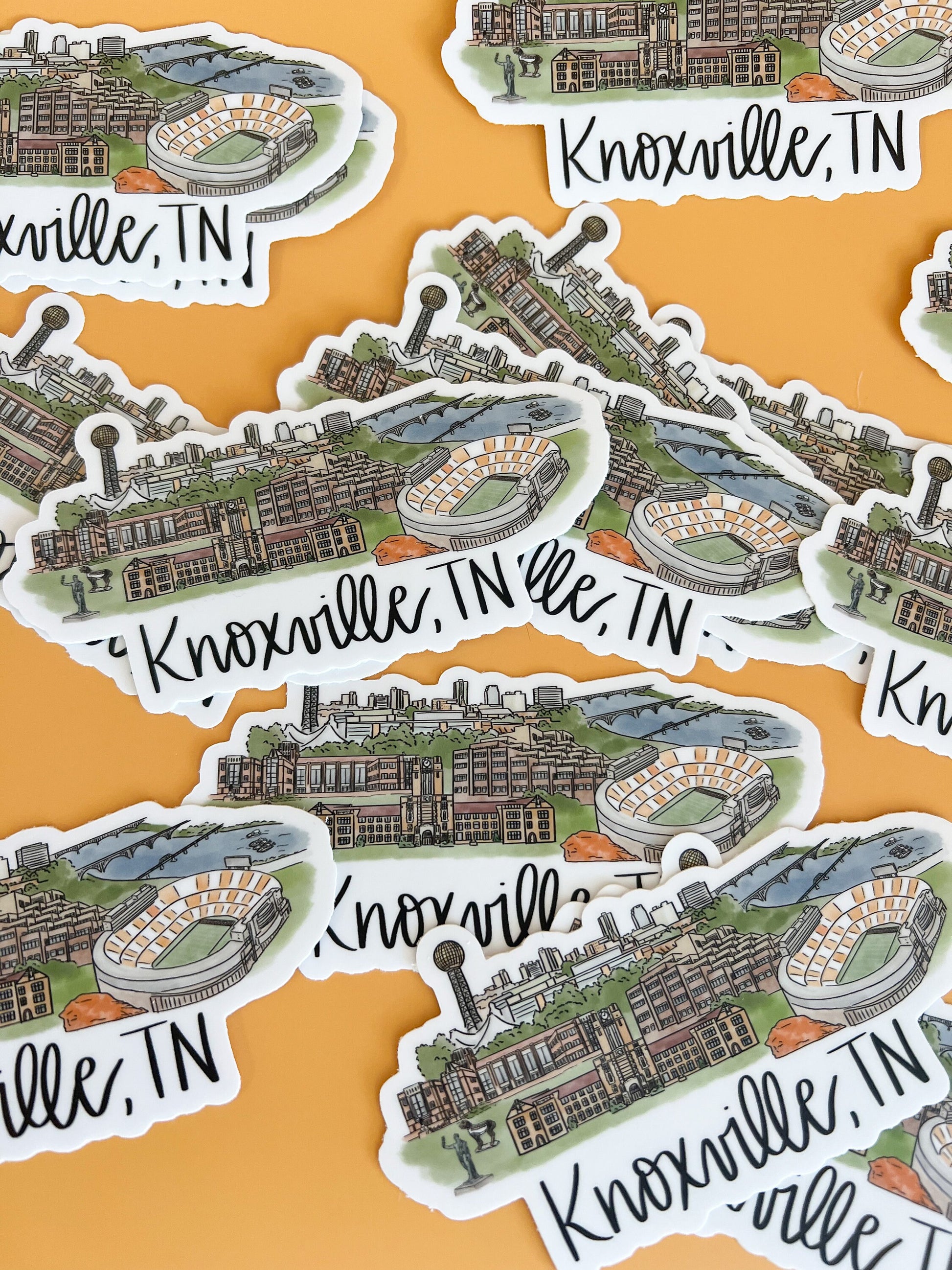 Knoxville, Tennessee TN Skyline/landmark sticker - UT