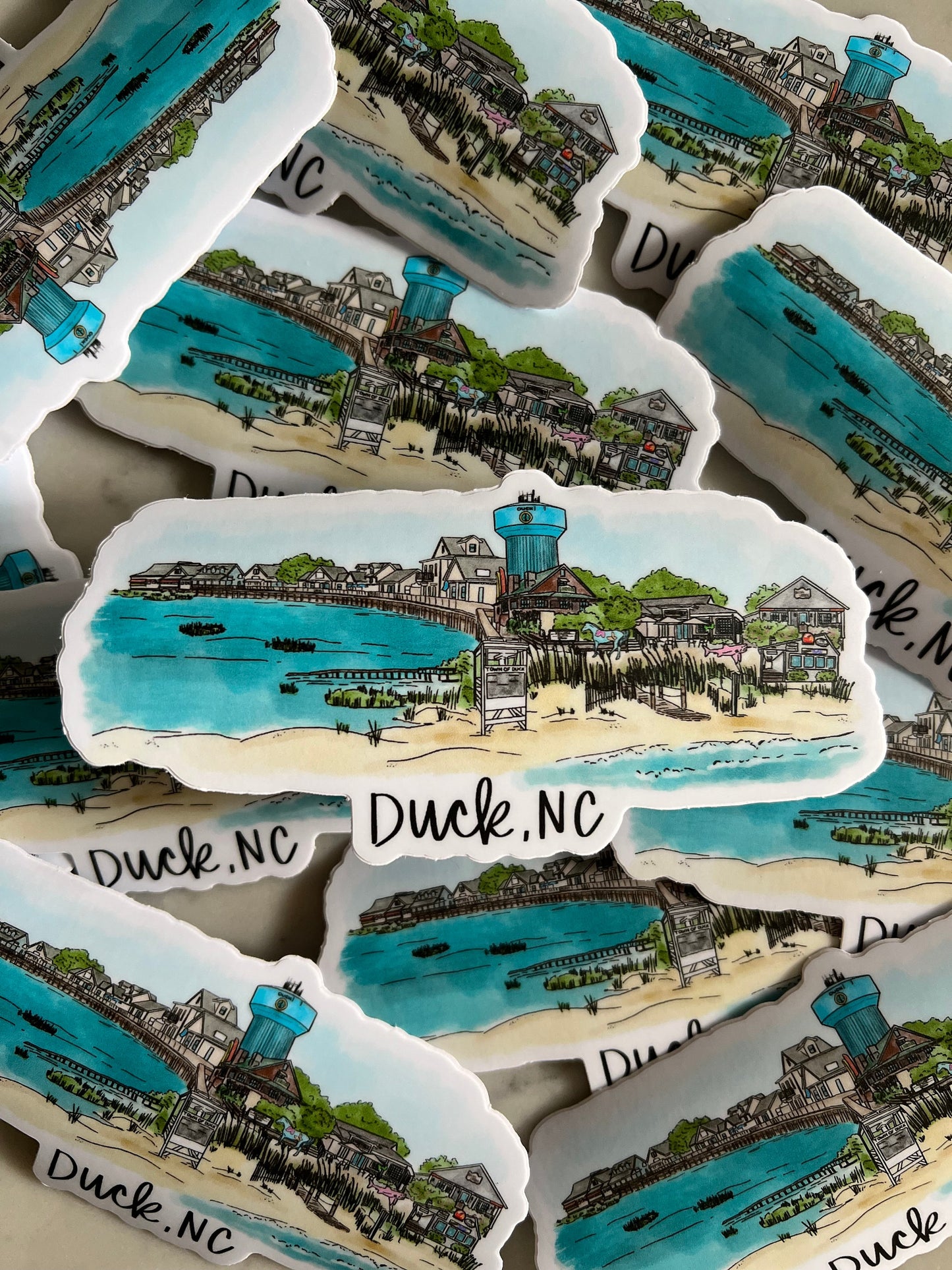 Duck, NC North Carolina Skyline/landmark sticker