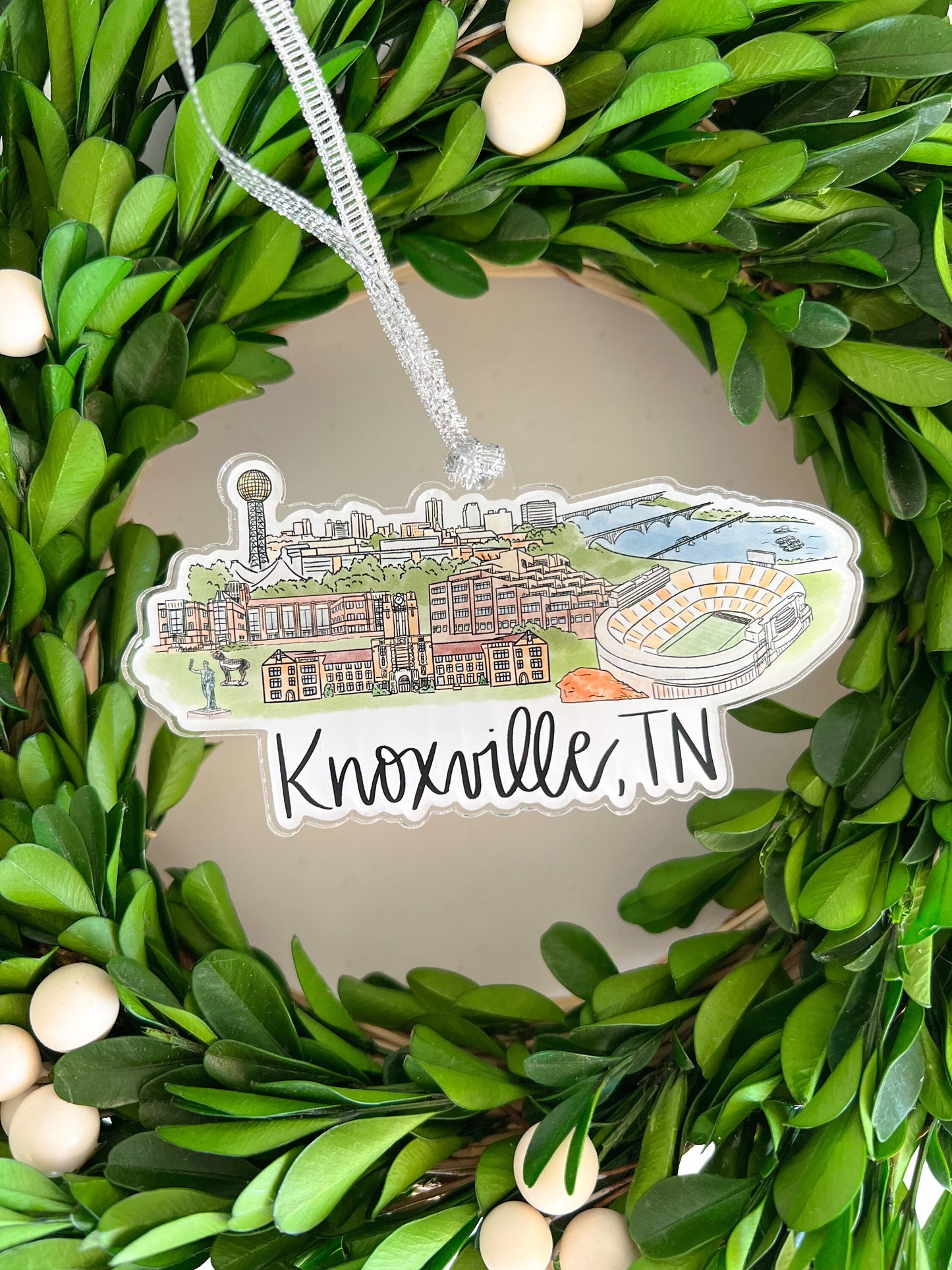 Knoxville, TN, Tennessee, UT, Vols acrylic ornament