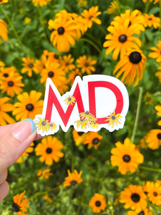 MD Maryland State flower Sticker -  Black Eyed Susan
