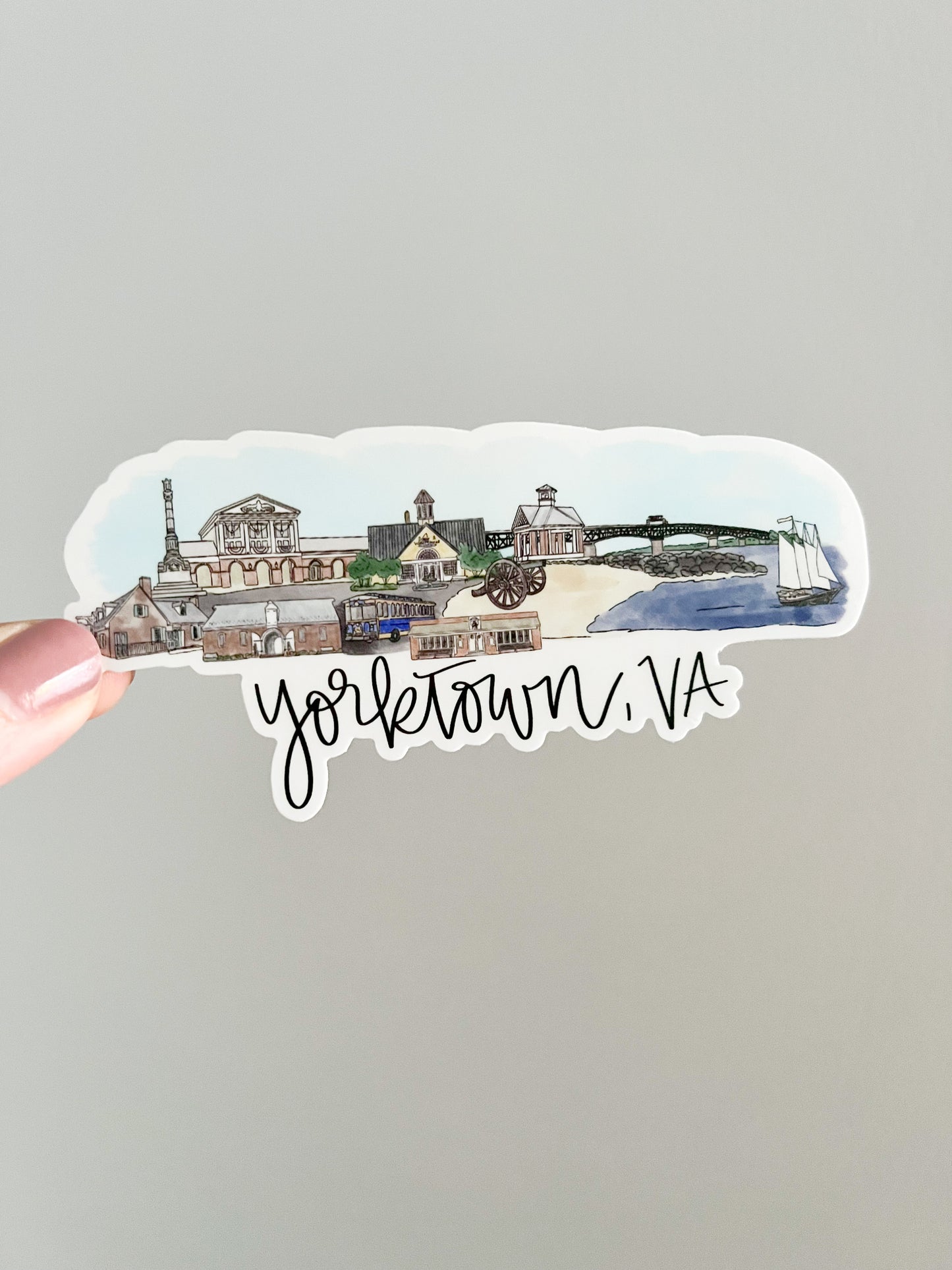 Yorktown, VA - Virginia Skyline sticker