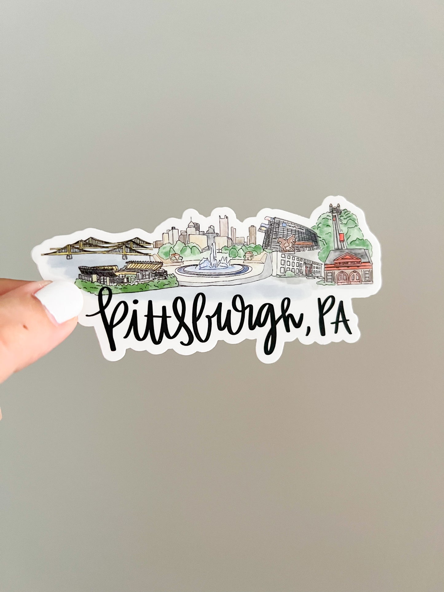 Pittsburgh, PA  Skyline Sticker
