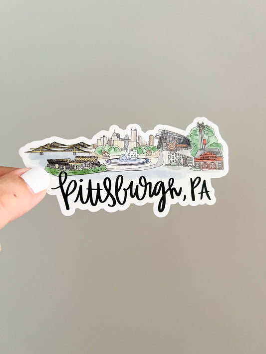 Pittsburgh, PA  Skyline Sticker