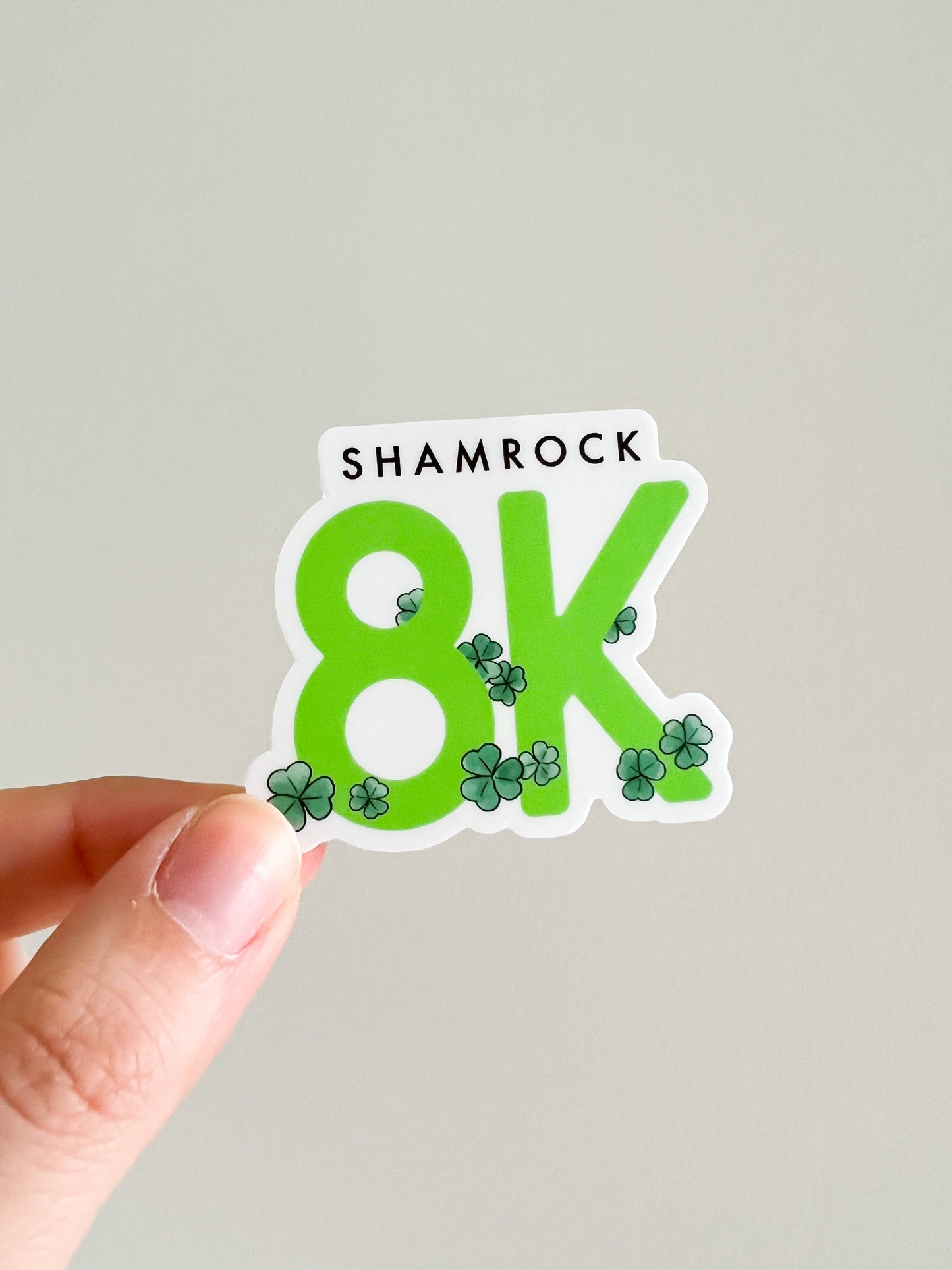 Shamrock 8k race sticker - Virginia Beach , runner sticker, race sticker