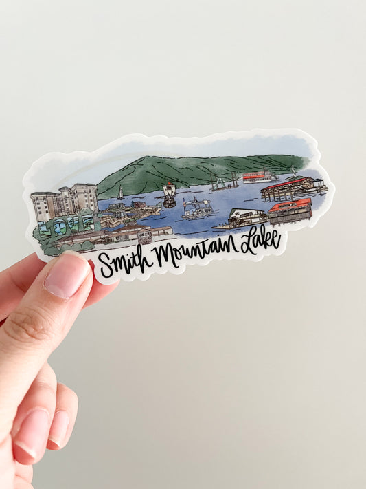 Smith Mountain Lake Virginia Skyline sticker