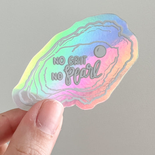 Oyster holographic sticker