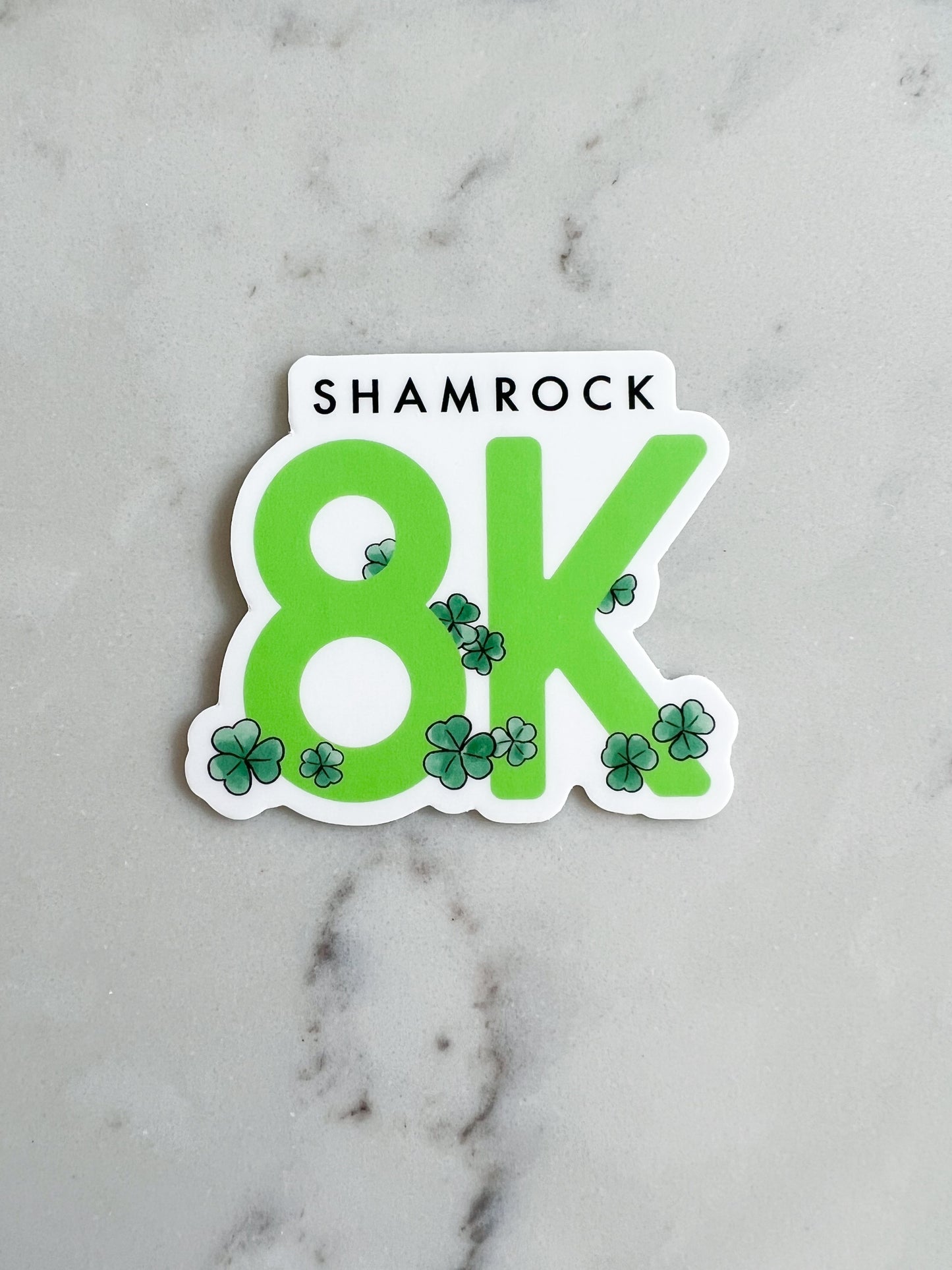 Shamrock 8k race sticker - Virginia Beach , runner sticker, race sticker