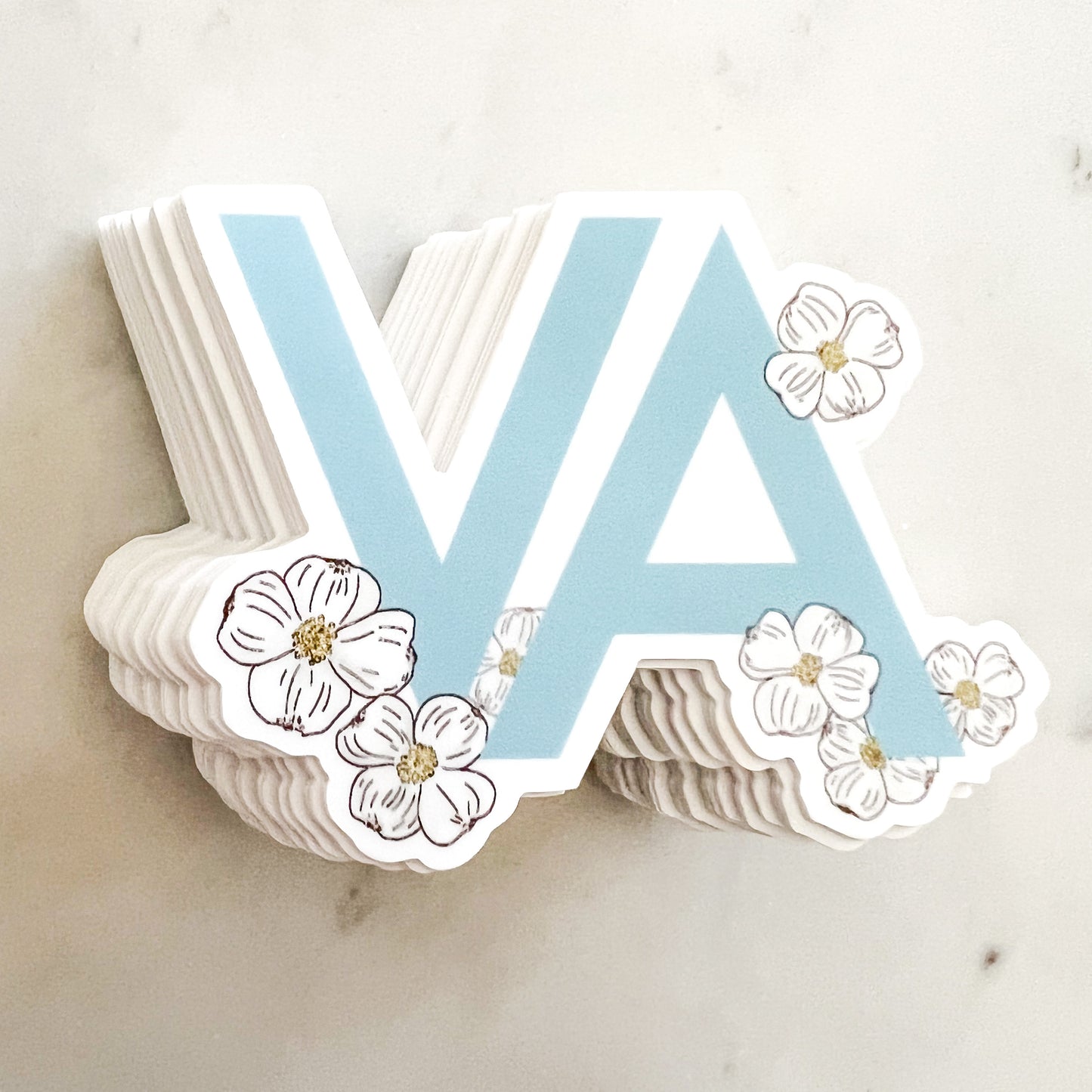 VA Virginia state flower dogwood sticker